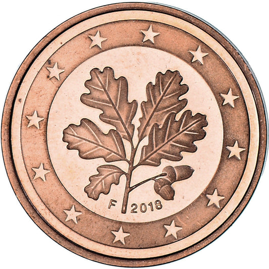Nemecko,
 
 2 euro centy,
 
 2018